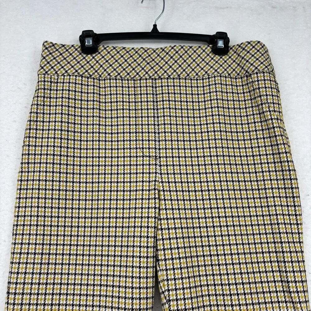 Spanx The Perfect Ankle Pants Kick Flare Size 1X Dijon Houndstooth Ponte Pull On - Picture 7 of 13